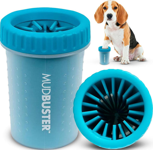 Mudbuster Portable Dog Paw Cleaner, Medium, Blue - Premium Quality Pet Supplies and Accessories