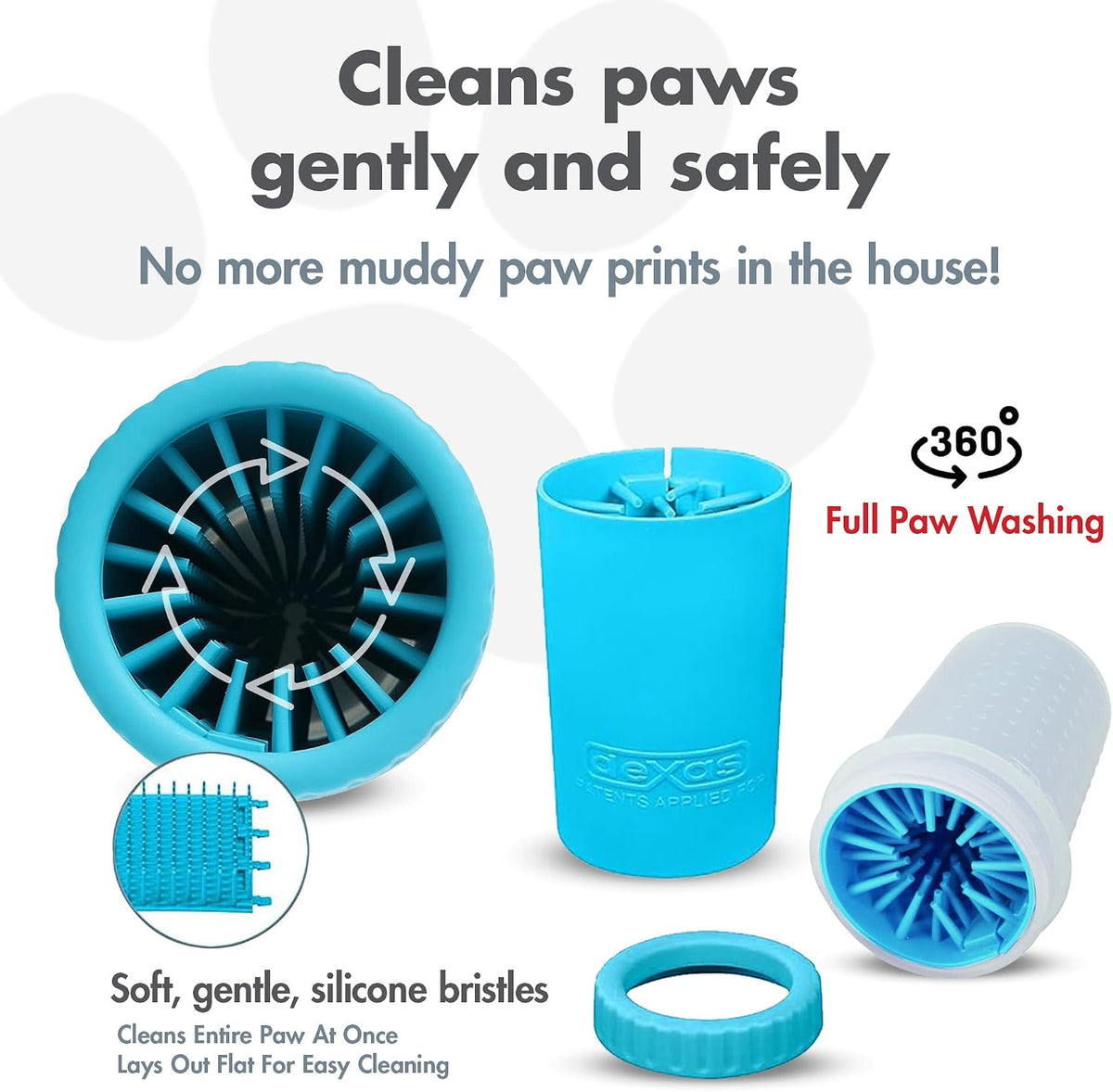 Mudbuster Portable Dog Paw Cleaner, Medium, Blue - Premium Quality Pet Supplies and Accessories